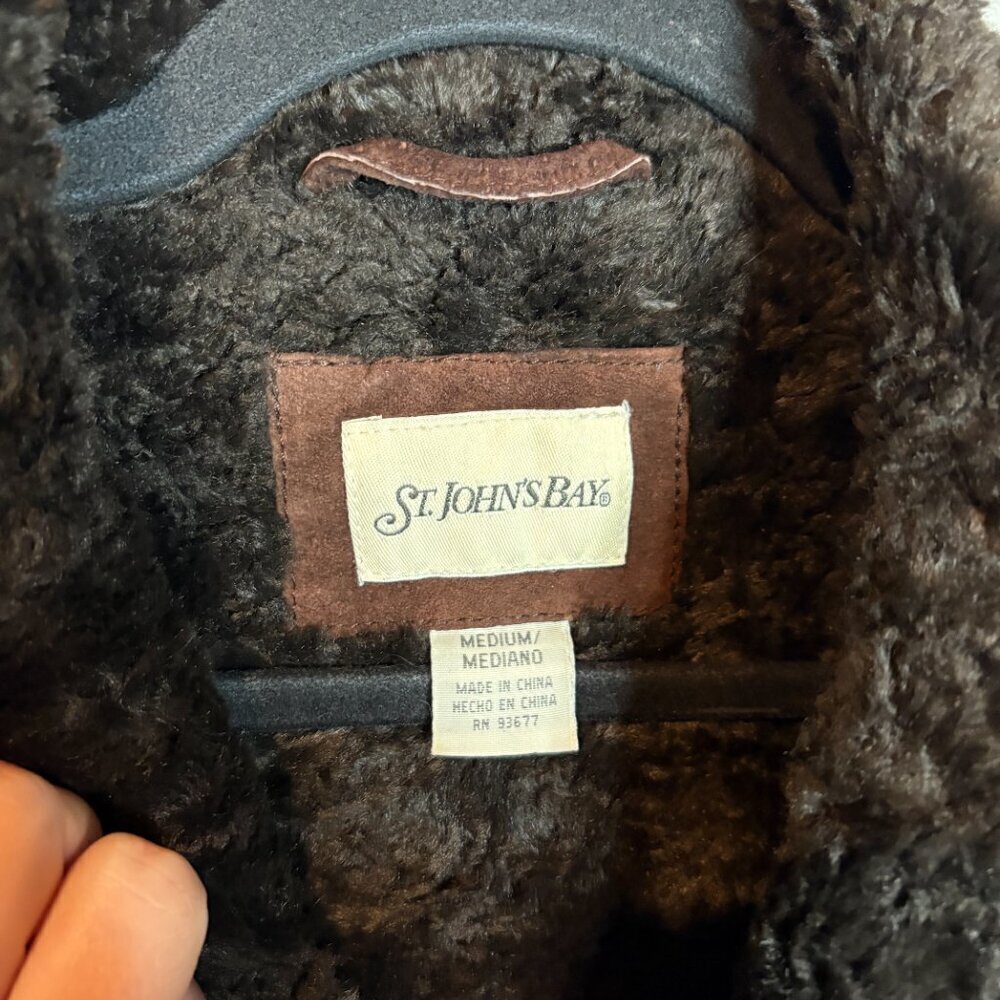 Vintage brown suede leather Penny Lane style coat - Picture 3 of 5